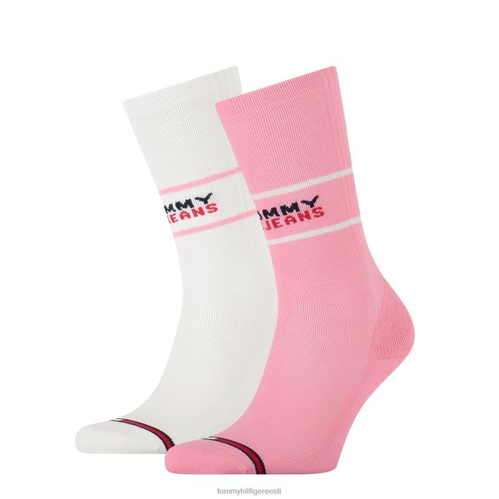 2-pakendis uni tj sokid RJV62570 roosa Tommy Hilfiger