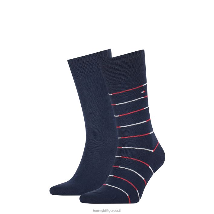 2-paki triibulised sokid RJV62579 merevägi Tommy Hilfiger