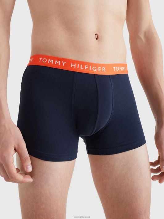 3 komplekti hädavajalikud kohvrid RJV621746 videviku indigo/punane hoiatus/hawi korall Tommy Hilfiger