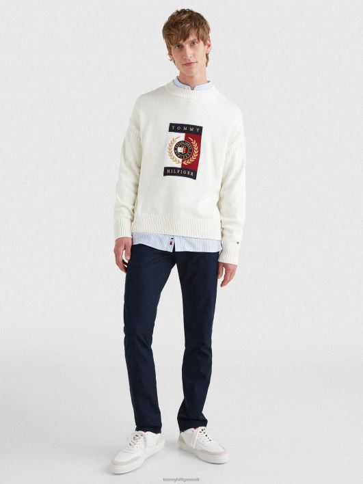 ikoonid intarsia graafiline hüppaja RJV621313 elevandiluust Tommy Hilfiger