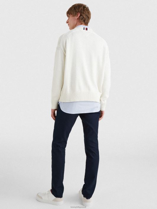 ikoonid intarsia graafiline hüppaja RJV621313 elevandiluust Tommy Hilfiger