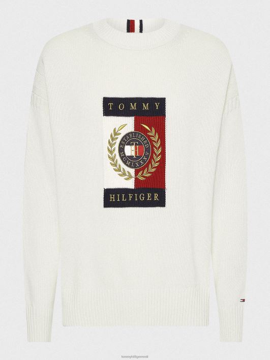 ikoonid intarsia graafiline hüppaja RJV621313 elevandiluust Tommy Hilfiger
