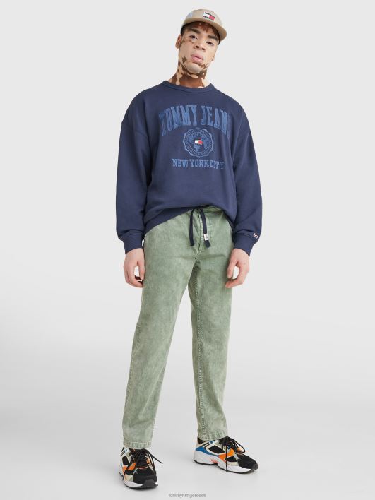 kolledži logoga tikandiga slub dressipluus RJV621351 hämar merevägi Tommy Hilfiger