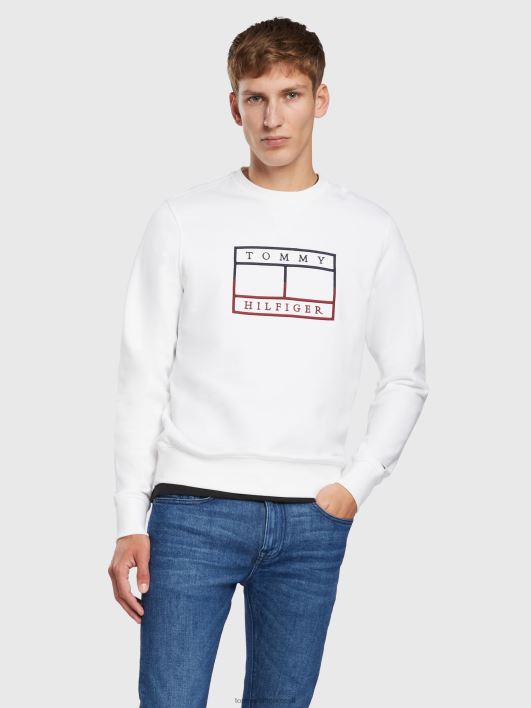 lipu piirjoon crewneck RJV621322 valge Tommy Hilfiger