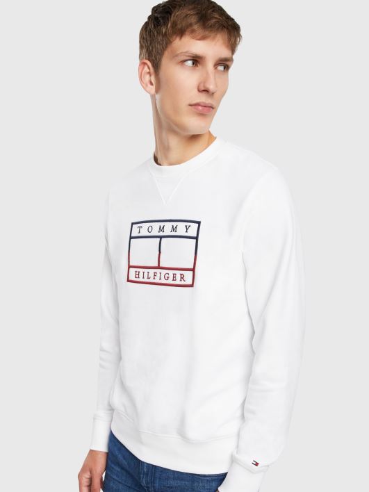 lipu piirjoon crewneck RJV621322 valge Tommy Hilfiger