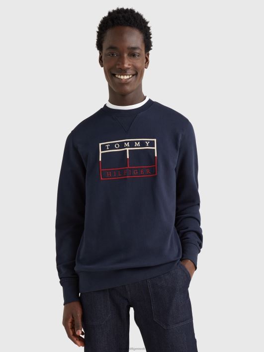 lipu piirjoon crewneck RJV621339 kõrbe taevas Tommy Hilfiger