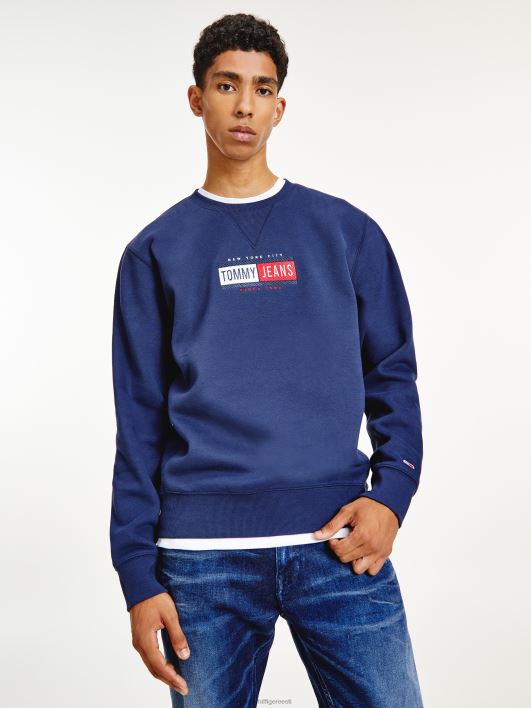 logo kaelusega dressipluus RJV621398 hämar merevägi Tommy Hilfiger