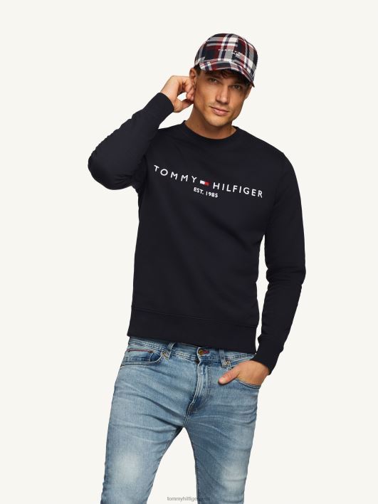 orgaanilise logoga dressipluus RJV621394 kõrbe taevas Tommy Hilfiger