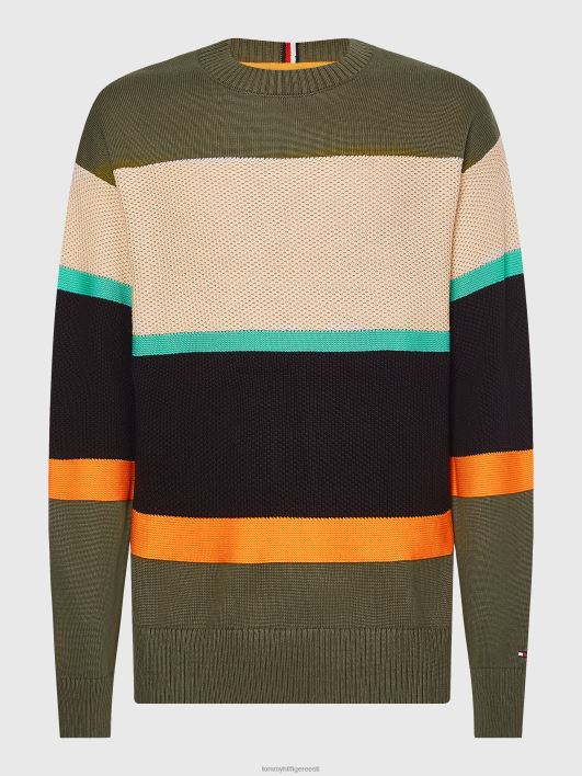 pluss värviblokeeritud segakootud kampsun RJV621328 armee roheline Tommy Hilfiger