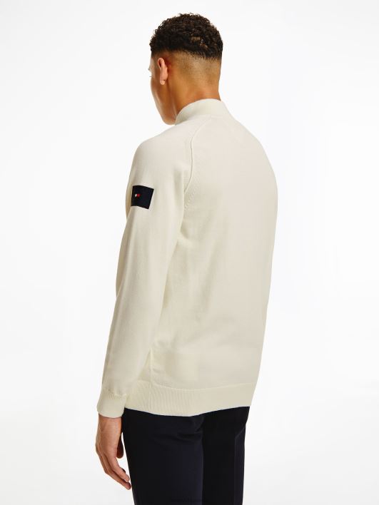 signatuuriga pooltõmblukuga kampsun RJV62704 elevandiluust Tommy Hilfiger