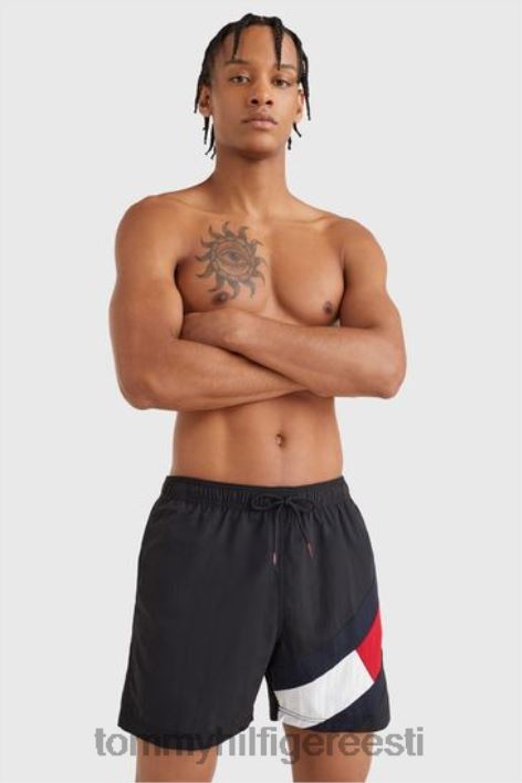 meeste kindla lipuga ujumispüksid RJV623471 must Tommy Hilfiger