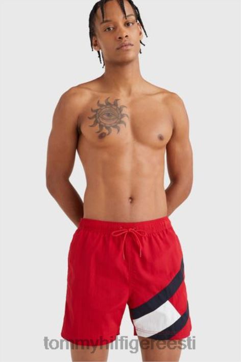 meeste kindla lipuga ujumispüksid RJV623743 punane Tommy Hilfiger