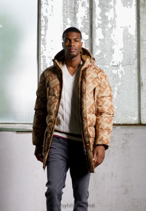 essentsiaalne rockie monogramm parka RJV624825 helepruun/beež Tommy Hilfiger