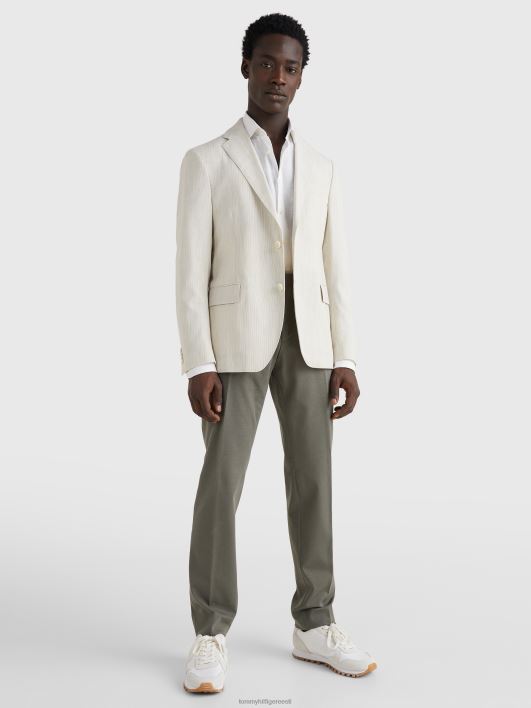 konstrueeritud slim fit bleiser RJV62641 valge Tommy Hilfiger
