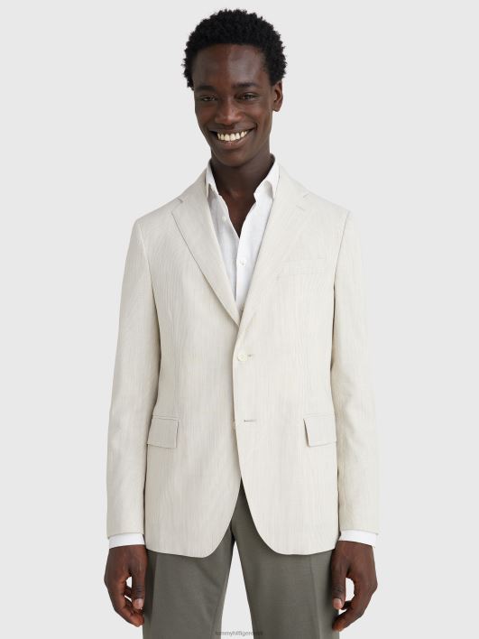 konstrueeritud slim fit bleiser RJV62641 valge Tommy Hilfiger