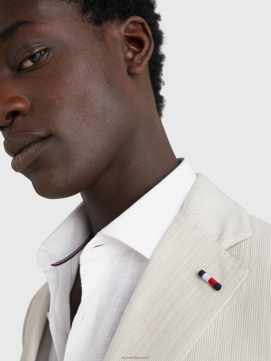 konstrueeritud slim fit bleiser RJV62641 valge Tommy Hilfiger