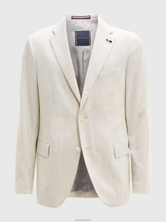 konstrueeritud slim fit bleiser RJV62641 valge Tommy Hilfiger
