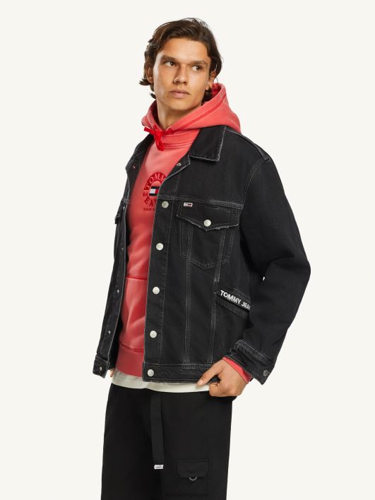 ülisuur tarbeautojuhi jope RJV62651 denim must Tommy Hilfiger