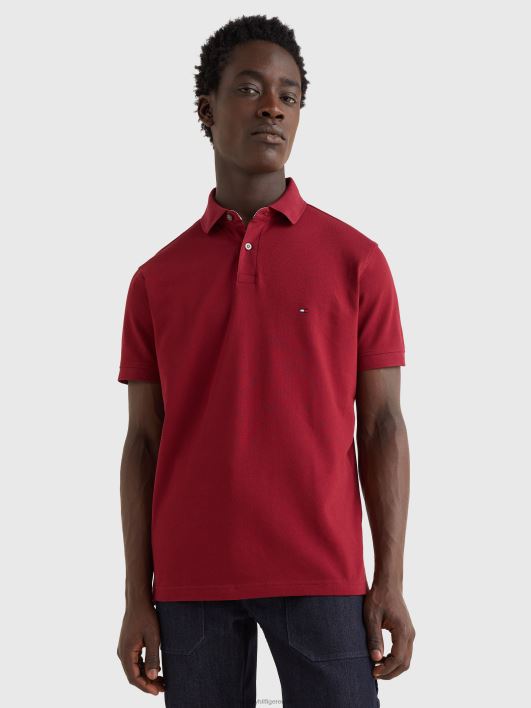 1985 flex orgaanilisest puuvillast polo RJV621151 rouge Tommy Hilfiger