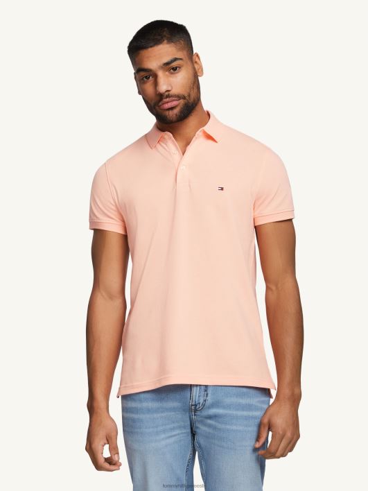 1985 slim polo RJV621101 päikeseloojangu virsik Tommy Hilfiger