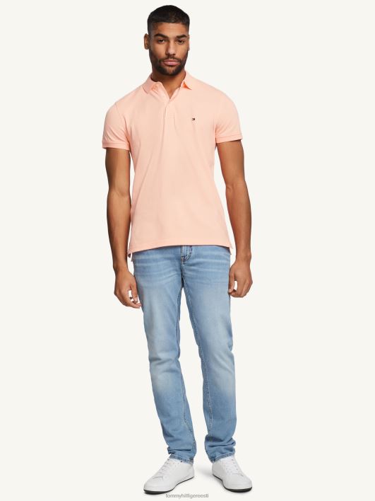 1985 slim polo RJV621101 päikeseloojangu virsik Tommy Hilfiger