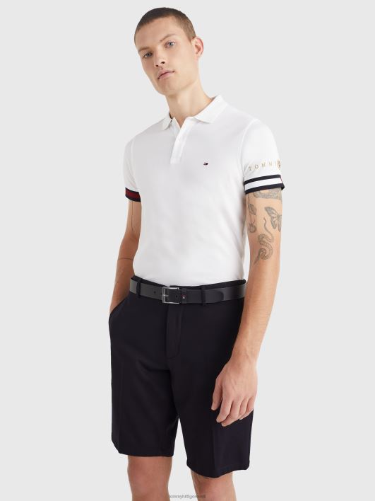 ikoonid lipp slim fit polo RJV621118 valge Tommy Hilfiger