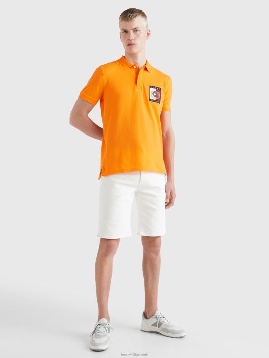 ikoonide logo tavaline polo RJV621123 hawaii apelsin Tommy Hilfiger