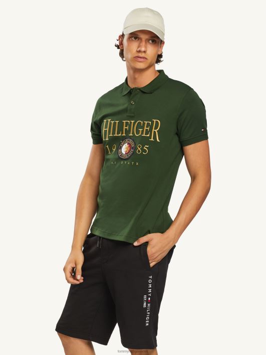 ikoonimärk õhuke polo RJV621186 rahvusmets Tommy Hilfiger