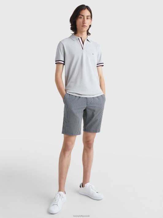 logo mansett tavalise sobivusega polo RJV621139 helehall kanarbik Tommy Hilfiger