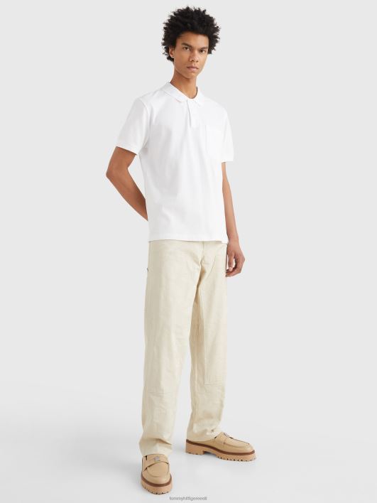 orgaanilisest puuvillast tikand polo RJV621170 optika valge Tommy Hilfiger