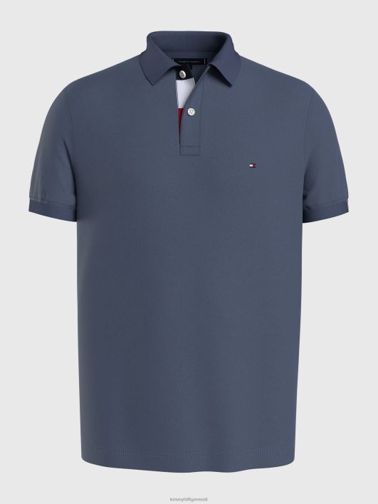 pluss värviblokeeringuga tavaline polo RJV621155 pleekinud indigo Tommy Hilfiger