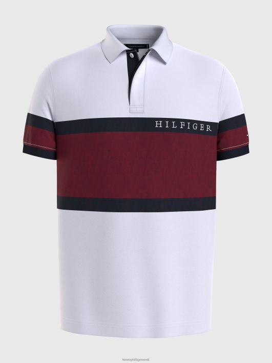 ragbi triibuline polo RJV621190 valge/multi Tommy Hilfiger