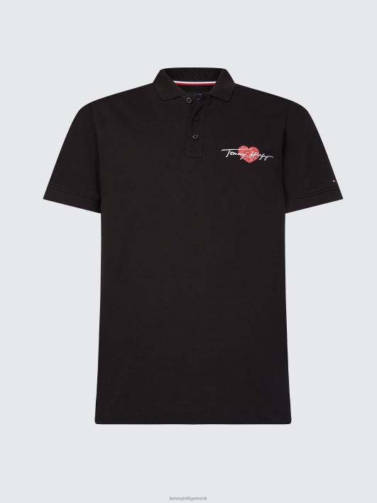 südametrükiga vabaaja polo RJV621164 must Tommy Hilfiger