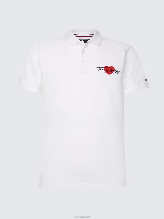 südametrükiga vabaaja polo RJV621168 valge Tommy Hilfiger