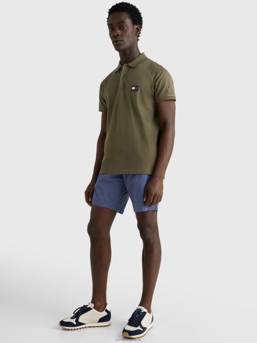 signatuur aluskrae slim fit polo RJV621112 armee roheline Tommy Hilfiger