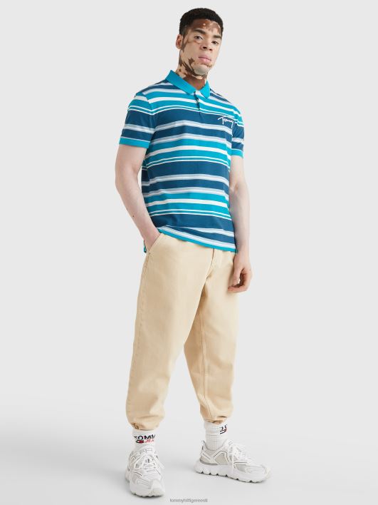 signatuur logo triip jersey polo RJV621102 bensiin Tommy Hilfiger