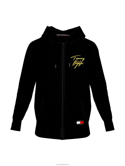 logoga lukuga kapuuts RJV62719 must Tommy Hilfiger