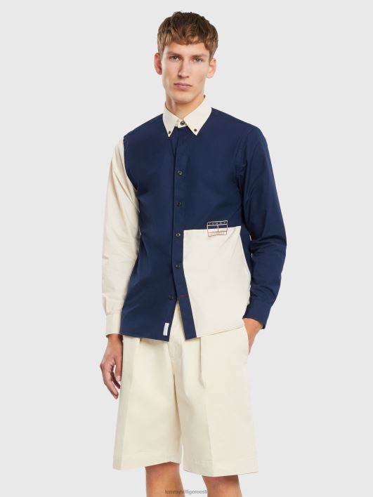 blokeeriv särk RJV621230 süsinikupunane/sulgvalge Tommy Hilfiger