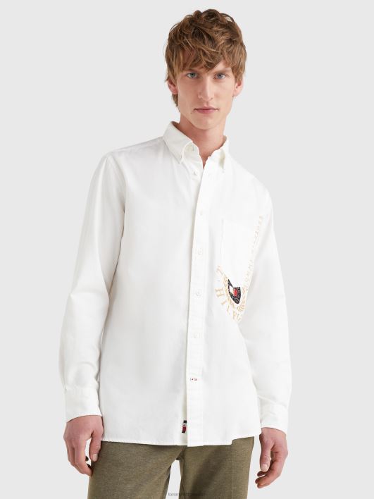 ikoonide logoga tikandiga särk RJV621212 elevandiluust Tommy Hilfiger