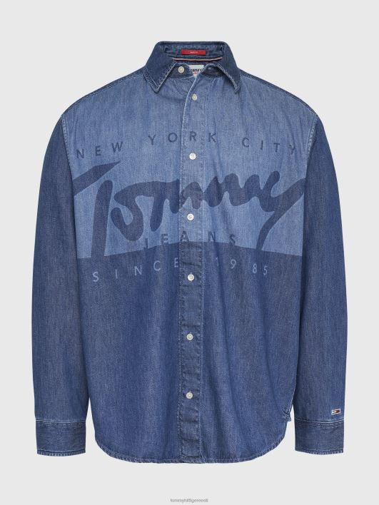 laseriga logoga teksasärk RJV621215 denim keskmine Tommy Hilfiger