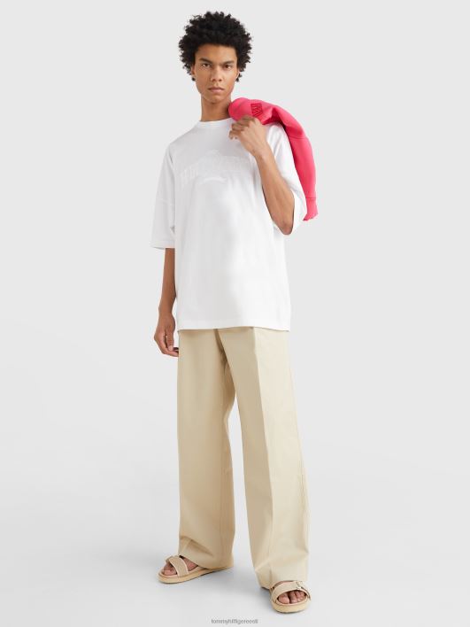 Crest orgaanilisest puuvillast ülikooli T-särk RJV621552 optika valge Tommy Hilfiger