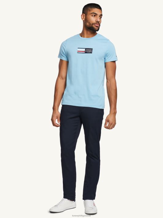 ettevõtte graafiline tee RJV621568 kolumbia sinine Tommy Hilfiger