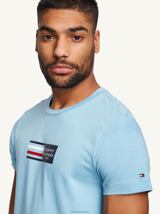 ettevõtte graafiline tee RJV621568 kolumbia sinine Tommy Hilfiger