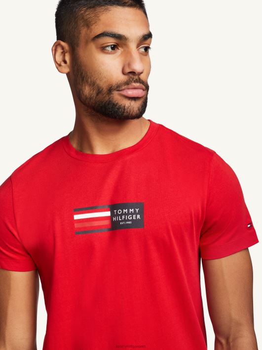 ettevõtte graafiline tee RJV621638 esmane punane Tommy Hilfiger