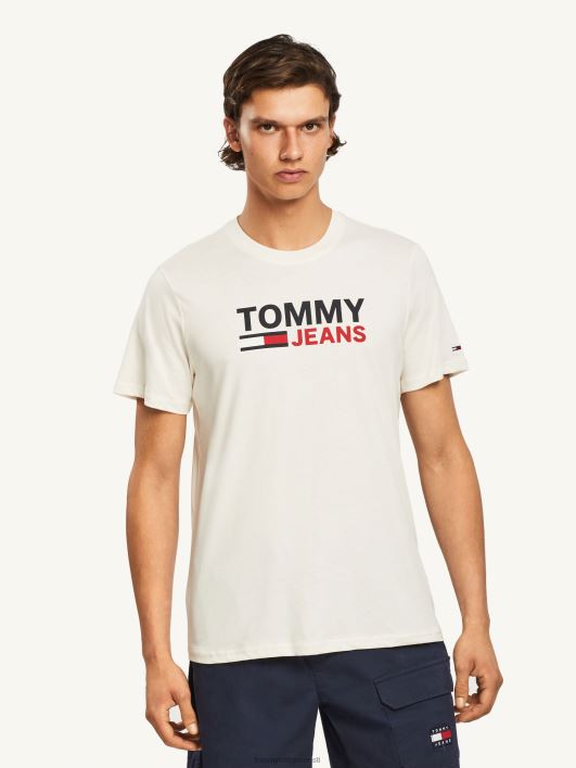 ettevõtte logoga tee RJV621698 iidne valge Tommy Hilfiger