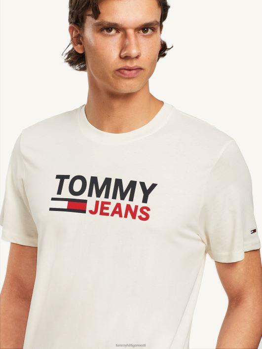 ettevõtte logoga tee RJV621698 iidne valge Tommy Hilfiger