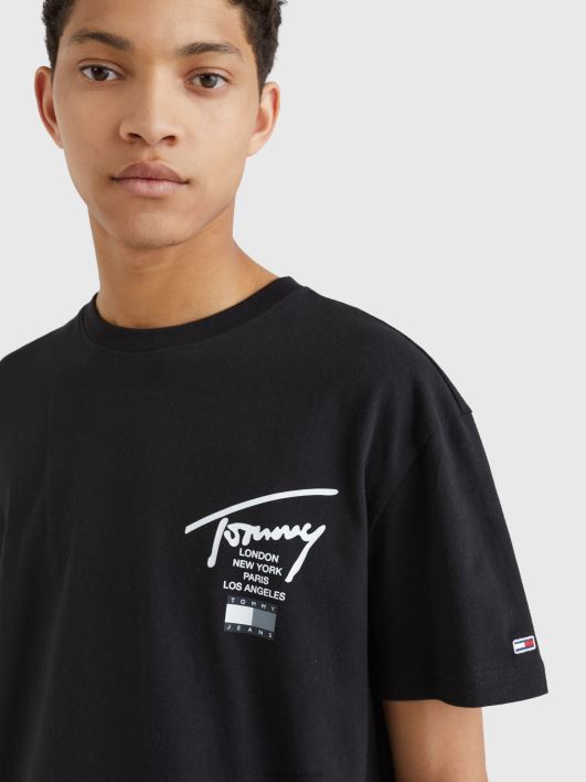 kaasaegne sig tee RJV621693 must Tommy Hilfiger