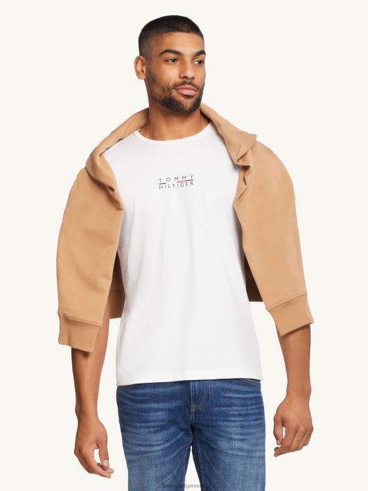 kandiline logoga tee RJV621463 valge Tommy Hilfiger