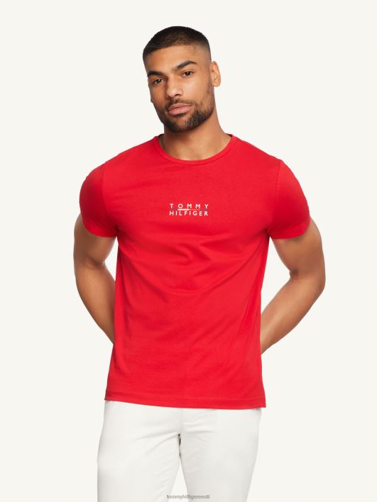 kandiline logoga tee RJV621464 esmane punane Tommy Hilfiger
