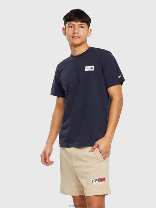 kootud etiketiga tee RJV621606 hämar merevägi Tommy Hilfiger